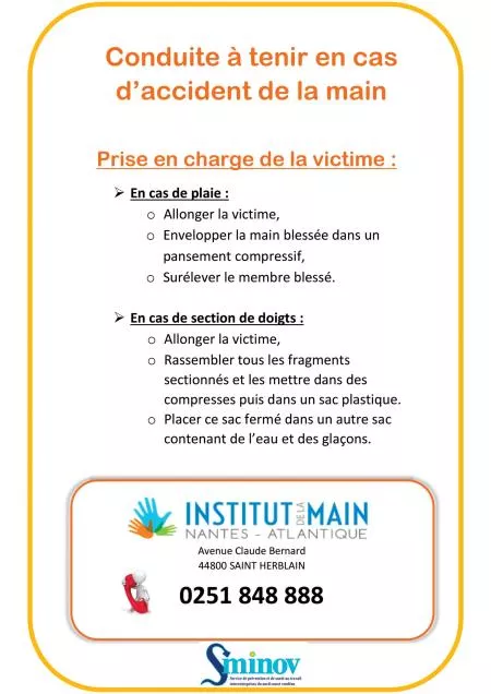 Affichette - Accident main