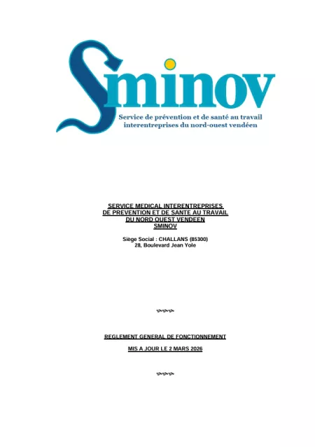 Règlement général de fonctionnement