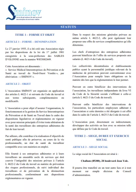 Statut de l'association (28/03/2022)