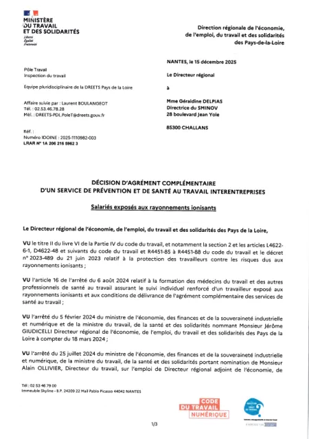 Agrément rayonnements ionisants