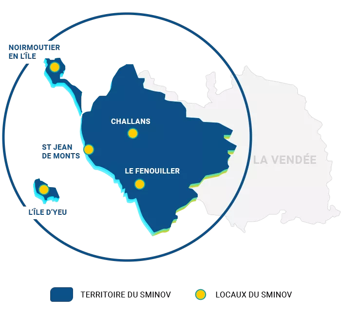 Zone géographique du SMINOV Vendée
