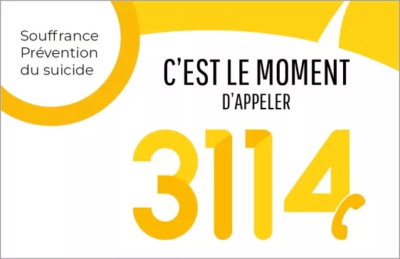 3114 le numéro de la prévention suicide